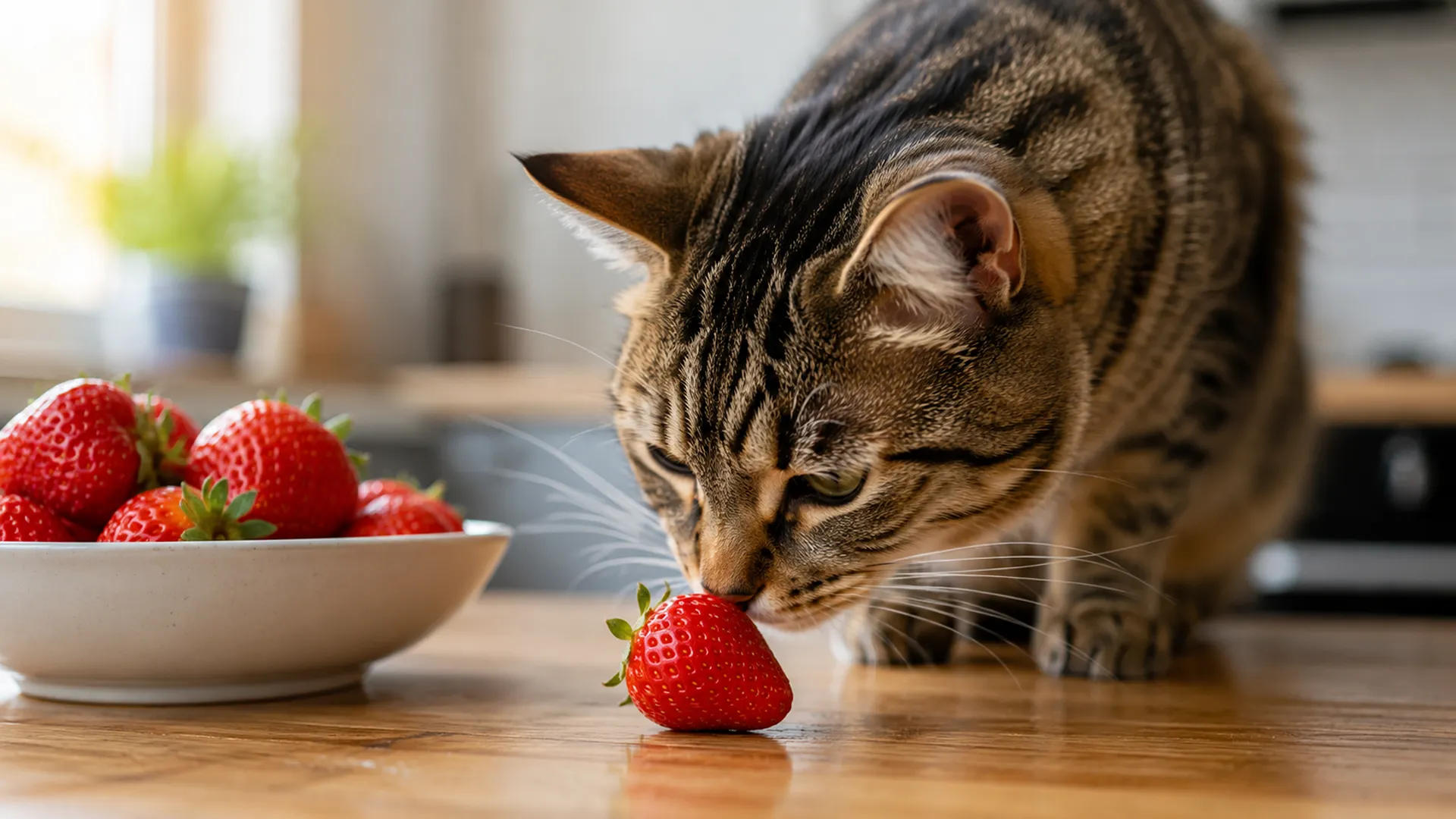 You are currently viewing Can Cats Eat Strawberries? What’s Actually Safe (and What Isn’t)