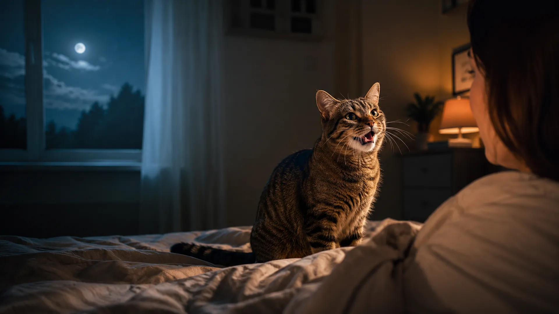 You are currently viewing Why Does My Cat Meow at Night?