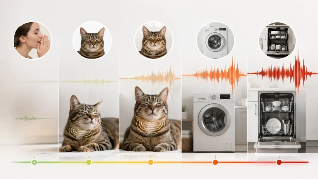 Cat Purr Volume and Decibel Comparison