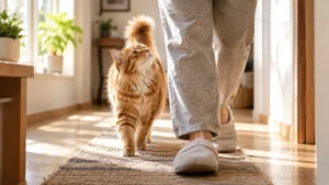 Read more about the article Why Does My Cat Follow Me Everywhere? (What It Means and When to Worry)