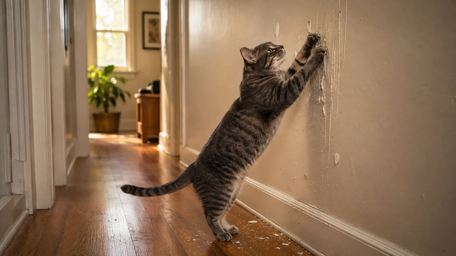 You are currently viewing Why Does My Cat Scratch the Wall? 7 Reasons and How to Stop It